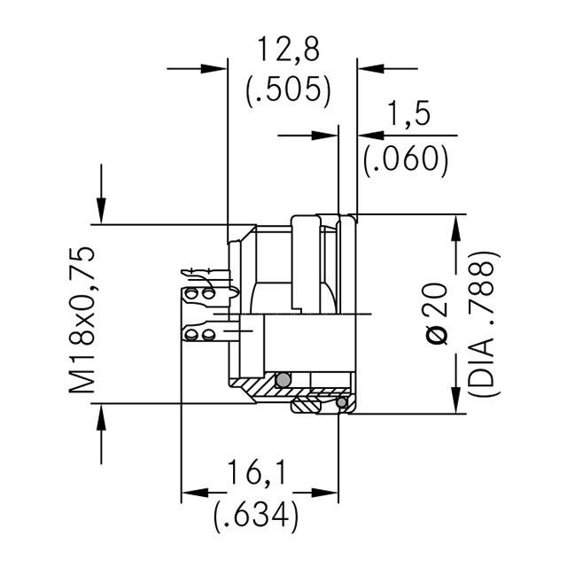 C091 11N107 000 2 Amphenol Tuchel Industrial  Boîtiers de connecteurs circulaires
